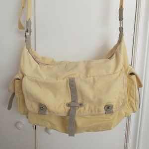 Y2K FCUK Canvas Satchel Bag - Yellow